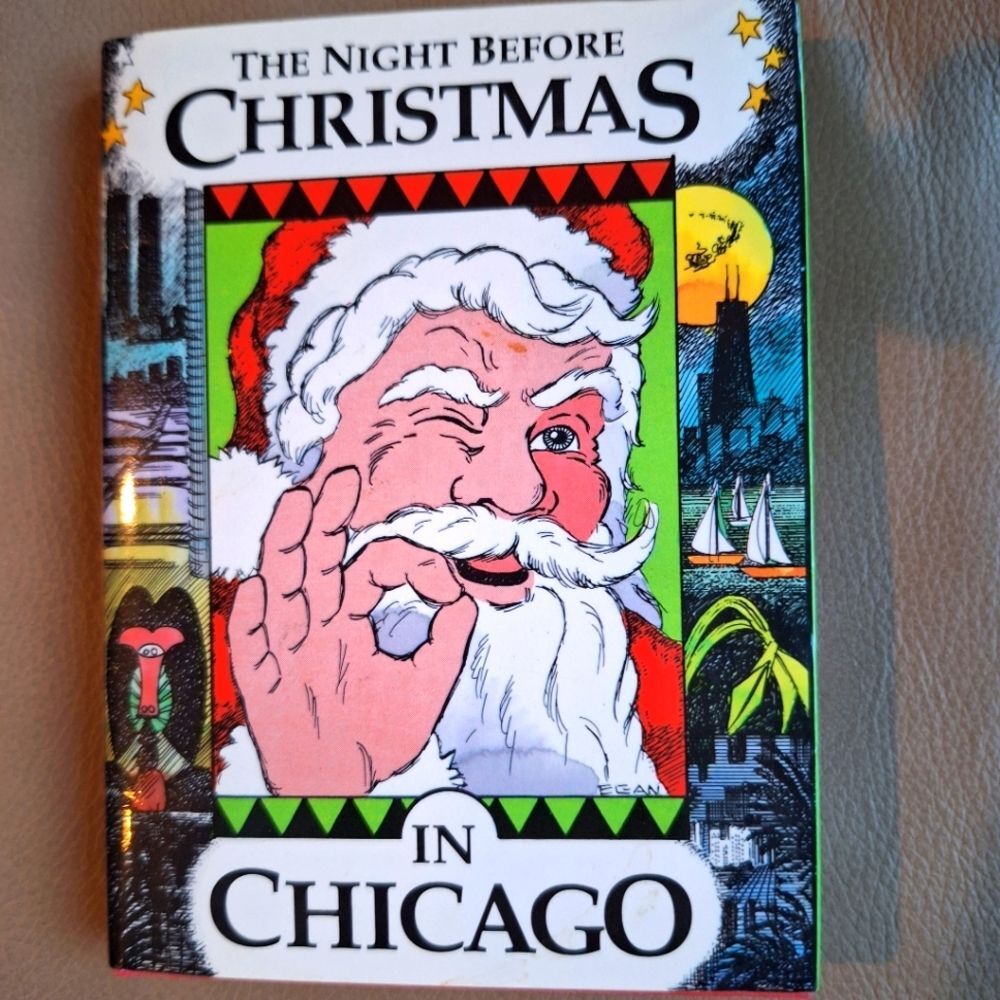 VTG The Night Before Christmas in Chicago MINI book Miniature Hardback 1992 Cute